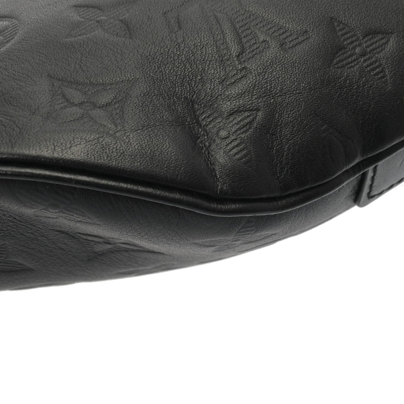 LOUIS VUITTON ルイヴィトン モノグラムシャドウ ディスカバリー バムバッグ ノワール M44388 メンズ レザー ボディバッグ Aランク 中古 銀蔵