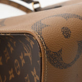 LOUIS VUITTON ルイヴィトン モノグラムリバース オンザゴー MM ブラウン M45321 レディース モノグラムキャンバス ハンドバッグ Aランク 中古 銀蔵