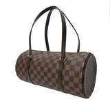 LOUIS VUITTON ルイヴィトン ダミエ パピヨン GM ブラウン レッド N51303 レディース ダミエキャンバス ハンドバッグ Aランク 中古 銀蔵