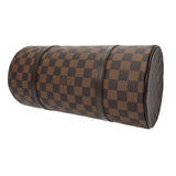 LOUIS VUITTON ルイヴィトン ダミエ パピヨン GM ブラウン レッド N51303 レディース ダミエキャンバス ハンドバッグ Aランク 中古 銀蔵