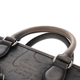 BERLUTI ベルルッティ アンジュール ガリバー ブルーグレー メンズ スクリットレザー ハンドバッグ ABランク 中古 銀蔵