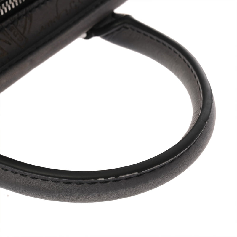 BERLUTI ベルルッティ アンジュール ガリバー ブルーグレー メンズ スクリットレザー ハンドバッグ ABランク 中古 銀蔵