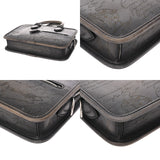 BERLUTI ベルルッティ アンジュール ガリバー ブルーグレー メンズ スクリットレザー ハンドバッグ ABランク 中古 銀蔵