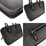 BERLUTI ベルルッティ アンジュール ガリバー ブルーグレー メンズ スクリットレザー ハンドバッグ ABランク 中古 銀蔵