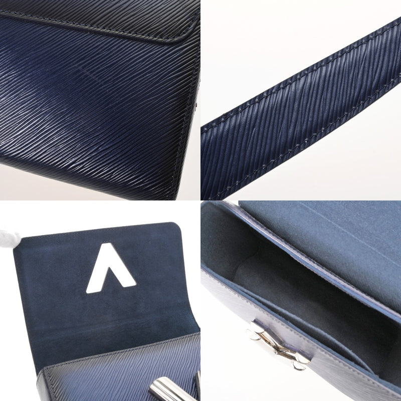 LOUIS VUITTON ルイヴィトン エピ ツイスト MM ネイビー M54567 レディース エピレザー スパンコール ショルダーバッグ Bランク 中古 銀蔵