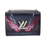 LOUIS VUITTON ルイヴィトン エピ ツイスト MM ネイビー M54567 レディース エピレザー スパンコール ショルダーバッグ Bランク 中古 銀蔵
