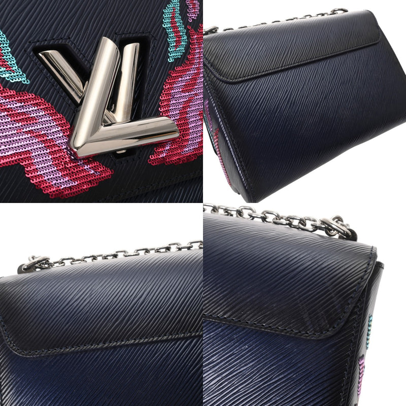 LOUIS VUITTON ルイヴィトン エピ ツイスト MM ネイビー M54567 レディース エピレザー スパンコール ショルダーバッグ Bランク 中古 銀蔵