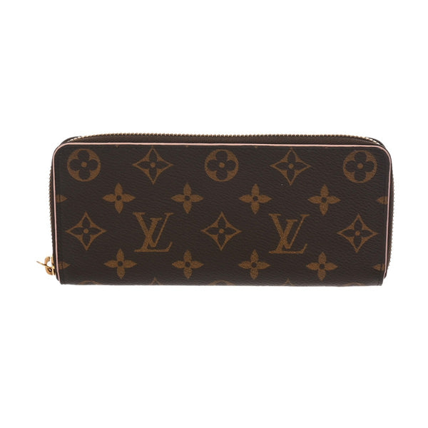 LOUIS VUITTON ルイヴィトン モノグラム ポルトフォイユ クレマンス フラワー ブラウン M64201 レディース モノグラムキャンバス 長財布 ABランク 中古 銀蔵