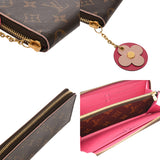 LOUIS VUITTON ルイヴィトン モノグラム ポルトフォイユ クレマンス フラワー ブラウン M64201 レディース モノグラムキャンバス 長財布 ABランク 中古 銀蔵