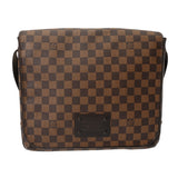 LOUIS VUITTON ルイヴィトン ダミエ ブルックリン MM ブラウン N51211 ユニセックス ダミエキャンバス ショルダーバッグ Bランク 中古 銀蔵