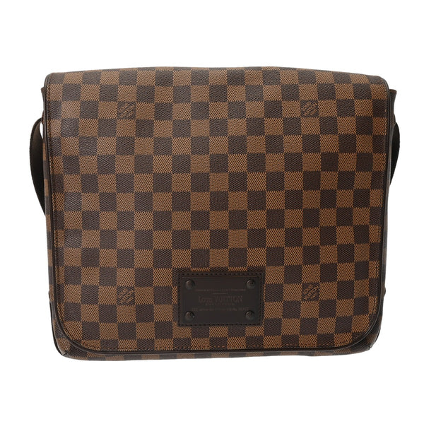 LOUIS VUITTON ルイヴィトン ダミエ ブルックリン MM ブラウン N51211 ユニセックス ダミエキャンバス ショルダーバッグ Bランク 中古 銀蔵
