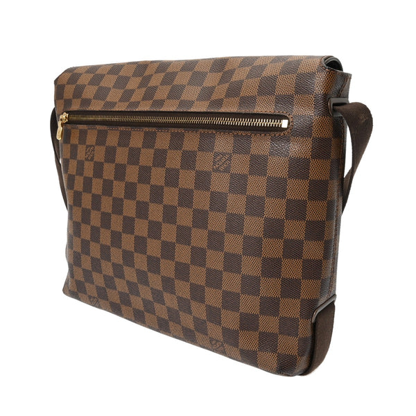 LOUIS VUITTON ルイヴィトン ダミエ ブルックリン MM ブラウン N51211 ユニセックス ダミエキャンバス ショルダーバッグ Bランク 中古 銀蔵
