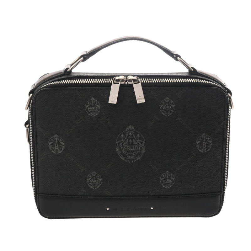BERLUTI ベルルッティ テイクオフスモール ブラック メンズ コーティングキャンバス/レザー ハンドバッグ ABランク 中古 銀蔵