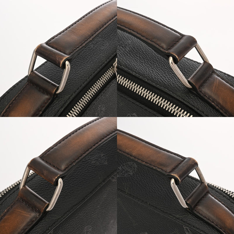 BERLUTI ベルルッティ テイクオフスモール ブラック メンズ コーティングキャンバス/レザー ハンドバッグ ABランク 中古 銀蔵