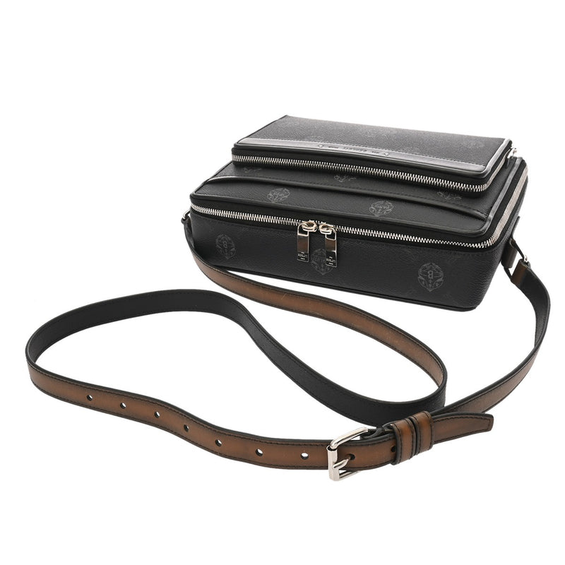 BERLUTI ベルルッティ クレストマイルズ MM ブラック メンズ コーティングキャンバス/レザー ハンドバッグ ABランク 中古 銀蔵