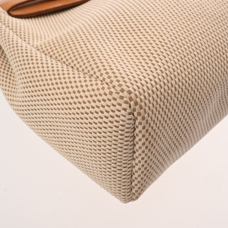 HERMES エルメス エールバッグ ジップ PM 2WAY ナチュラル/エクリュ □G刻印(2003年頃) レディース トワルGM ヴァッシュハンター ハンドバッグ Bランク 中古 銀蔵