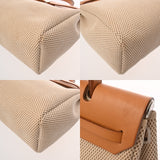 HERMES エルメス エールバッグ ジップ PM 2WAY ナチュラル/エクリュ □G刻印(2003年頃) レディース トワルGM ヴァッシュハンター ハンドバッグ Bランク 中古 銀蔵