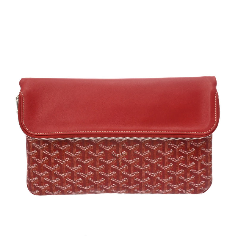 GOYARD ゴヤール サンマリー GM レッド メンズ PVC レザー クラッチバッグ Aランク 中古 銀蔵