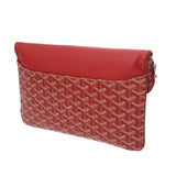 GOYARD ゴヤール サンマリー GM レッド メンズ PVC レザー クラッチバッグ Aランク 中古 銀蔵