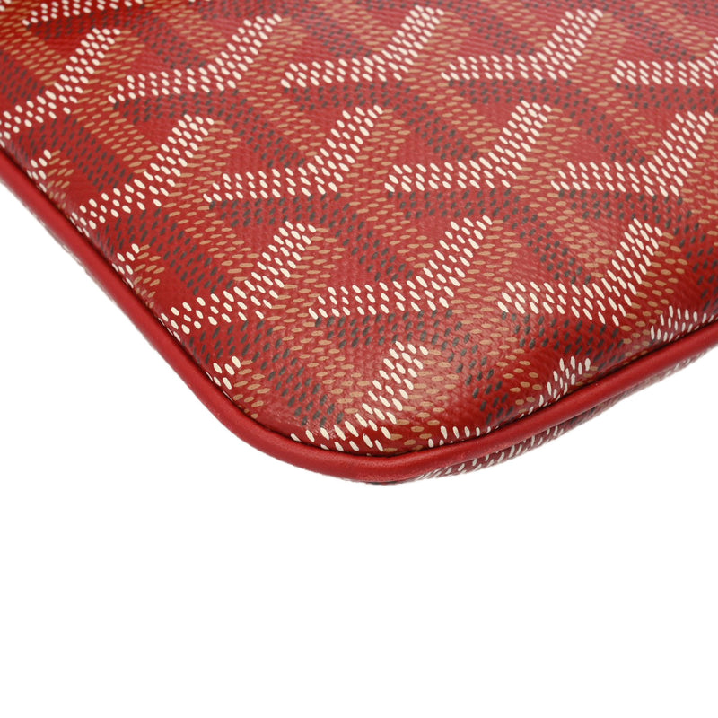 GOYARD ゴヤール サンマリー GM レッド メンズ PVC レザー クラッチバッグ Aランク 中古 銀蔵