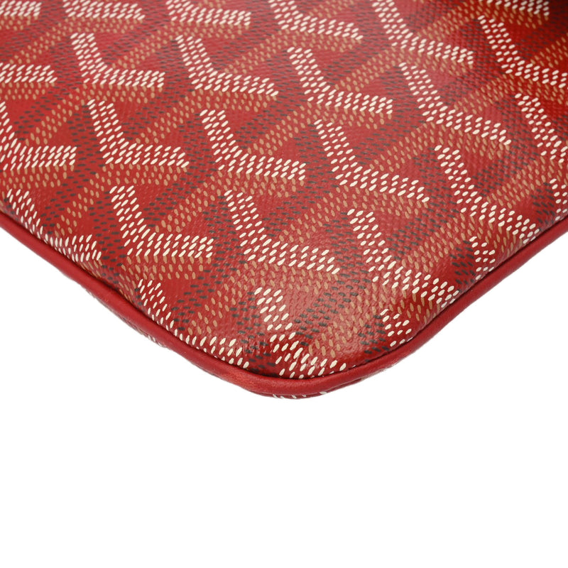 GOYARD ゴヤール サンマリー GM レッド メンズ PVC レザー クラッチバッグ Aランク 中古 銀蔵