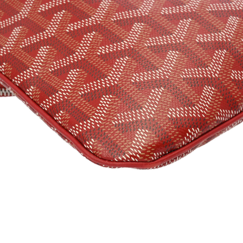 GOYARD ゴヤール サンマリー GM レッド メンズ PVC レザー クラッチバッグ Aランク 中古 銀蔵