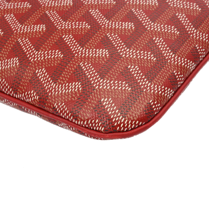 GOYARD ゴヤール サンマリー GM レッド メンズ PVC レザー クラッチバッグ Aランク 中古 銀蔵