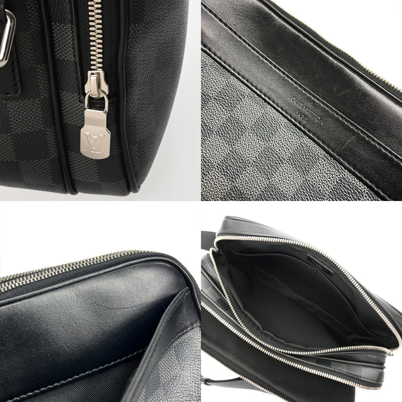 LOUIS VUITTON ルイヴィトン ダミエグラフィット トロカデロ メッセンジャー PM 黒/グレー N40087 メンズ ダミエグラフィットキャンバス ショルダーバッグ ABランク 中古 銀蔵