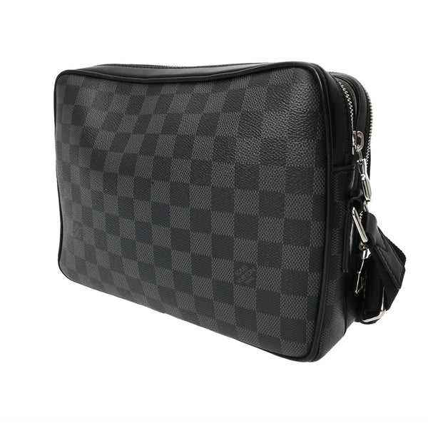 LOUIS VUITTON ルイヴィトン ダミエグラフィット トロカデロ メッセンジャー PM 黒/グレー N40087 メンズ ダミエグラフィットキャンバス ショルダーバッグ ABランク 中古 銀蔵