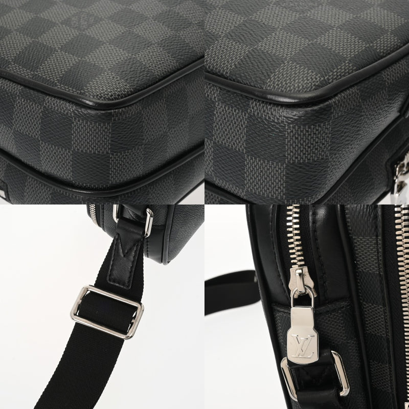 LOUIS VUITTON ルイヴィトン ダミエグラフィット トロカデロ メッセンジャー PM 黒/グレー N40087 メンズ ダミエグラフィットキャンバス ショルダーバッグ ABランク 中古 銀蔵