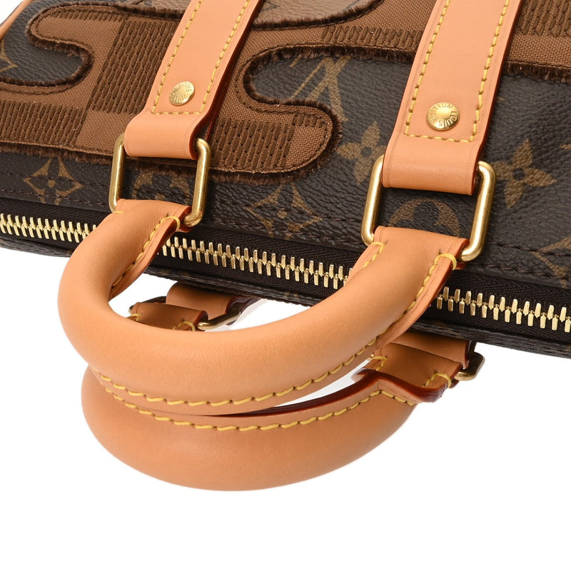 LOUIS VUITTON ルイヴィトン モノグラムリバース キーポルバンドリエール 25 ブラウン M15428 ユニセックス モノグラムキャンバス ハンドバッグ 新同 中古 銀蔵