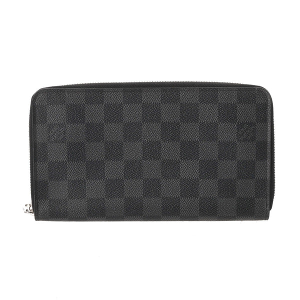 LOUIS VUITTON ルイヴィトン ダミエグラフィット ジッピーオーガナイザー 旧型 黒/グレー N63077 メンズ ダミエキャンバス 長財布 ABランク 中古 銀蔵