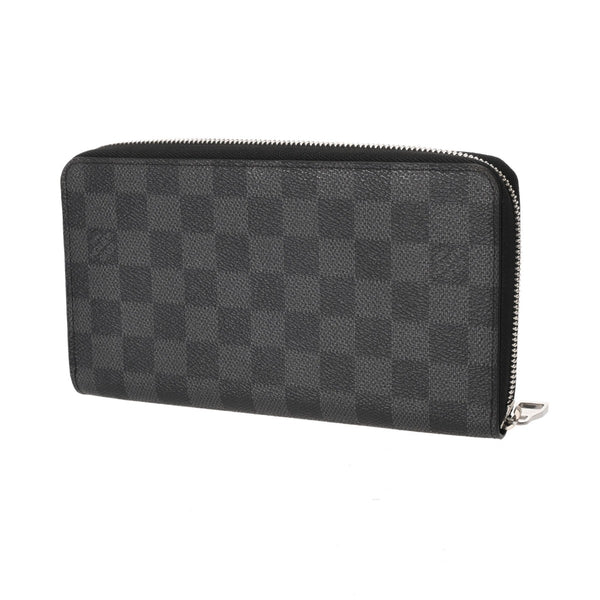 LOUIS VUITTON ルイヴィトン ダミエグラフィット ジッピーオーガナイザー 旧型 黒/グレー N63077 メンズ ダミエキャンバス 長財布 ABランク 中古 銀蔵