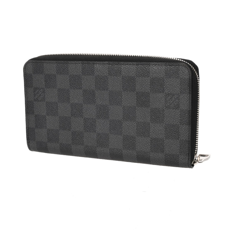 LOUIS VUITTON ルイヴィトン ダミエグラフィット ジッピーオーガナイザー 旧型 黒/グレー N63077 メンズ ダミエキャンバス 長財布 ABランク 中古 銀蔵