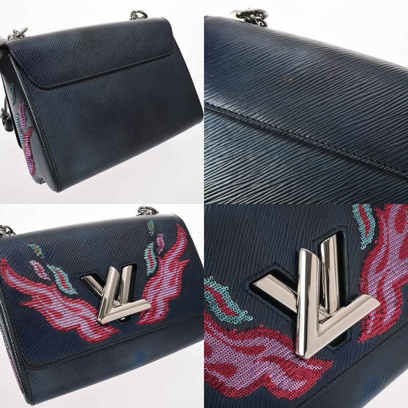 LOUIS VUITTON ルイヴィトン エピ ツイスト MM ネイビー M54567 レディース レザー スパンコール ショルダーバッグ ABランク 中古 銀蔵