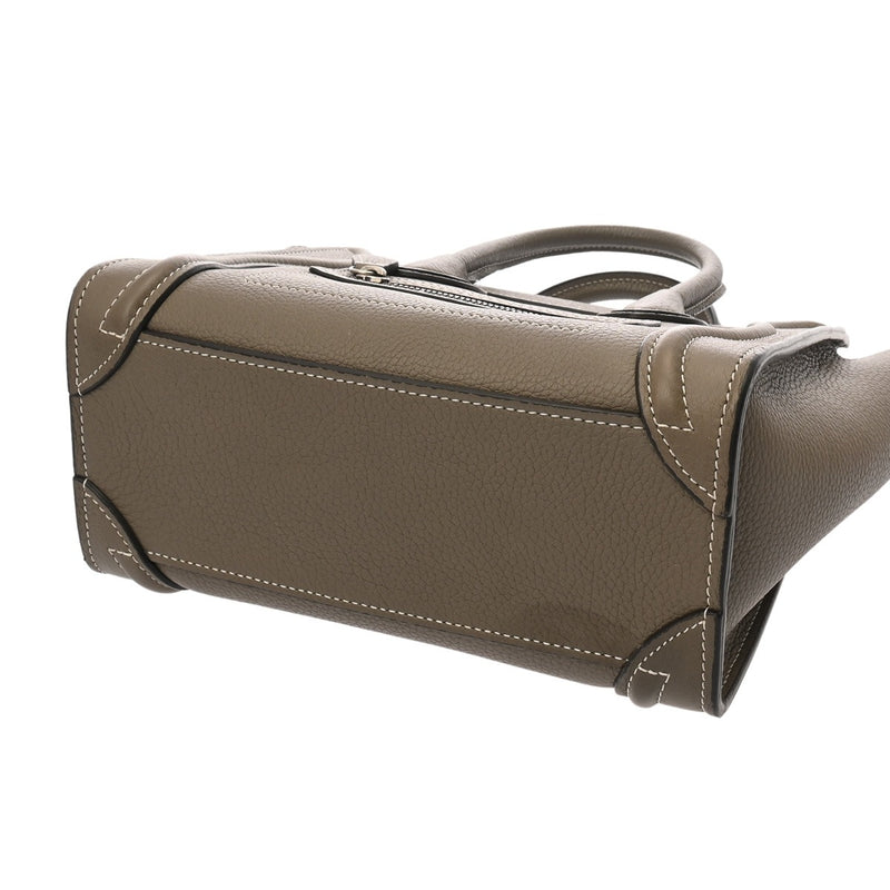 CELINE セリーヌ ラゲージ ナノ 2WAY スリ 189243 レディース ドラムドカーフ ハンドバッグ ABランク 中古 銀蔵