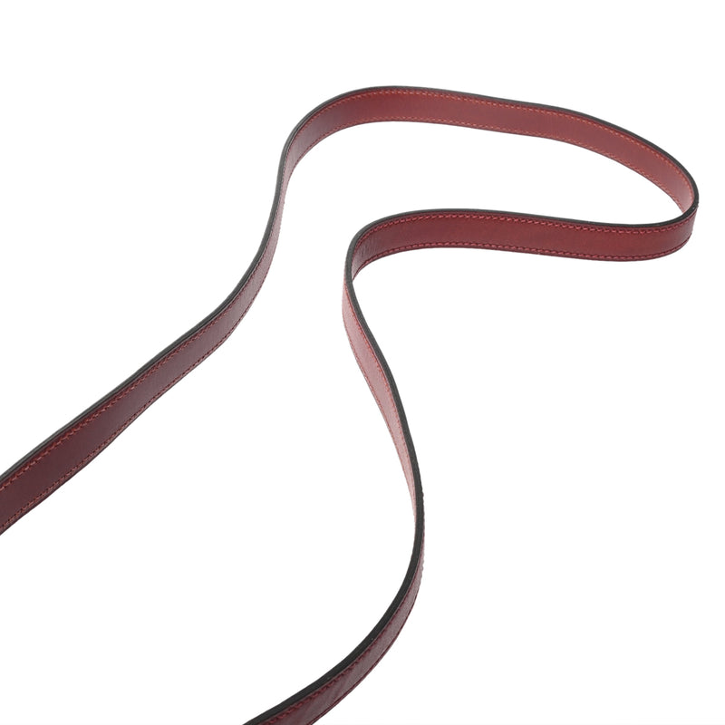 HERMES エルメス エブリン TPM ルージュアッシュ □F刻印(2002年頃) レディース ボックスカーフ ショルダーバッグ ABランク 中古 銀蔵