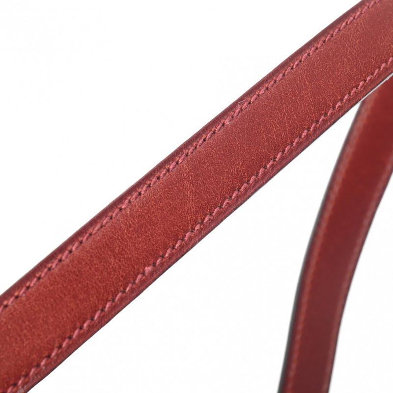 HERMES エルメス エブリン TPM ルージュアッシュ □F刻印(2002年頃) レディース ボックスカーフ ショルダーバッグ ABランク 中古 銀蔵