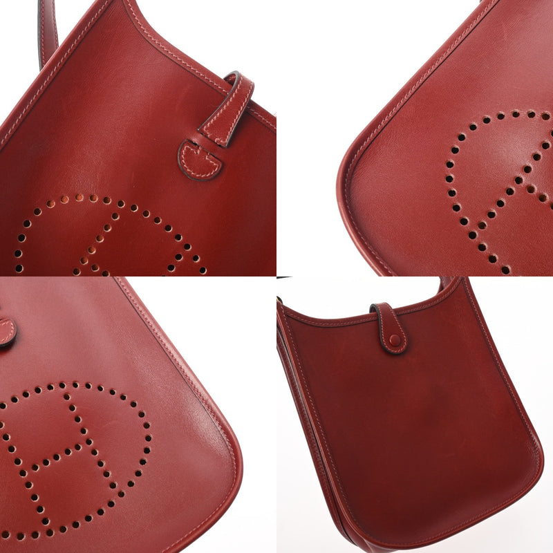 HERMES エルメス エブリン TPM ルージュアッシュ □F刻印(2002年頃) レディース ボックスカーフ ショルダーバッグ ABランク 中古 銀蔵