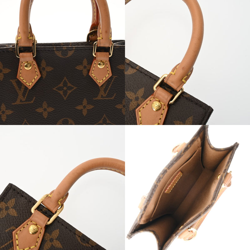 LOUIS VUITTON ルイヴィトン モノグラム プティット サックプラ 旧型 2WAY ブラウン M69442 レディース モノグラムキャンバス ハンドバッグ ABランク 中古 銀蔵