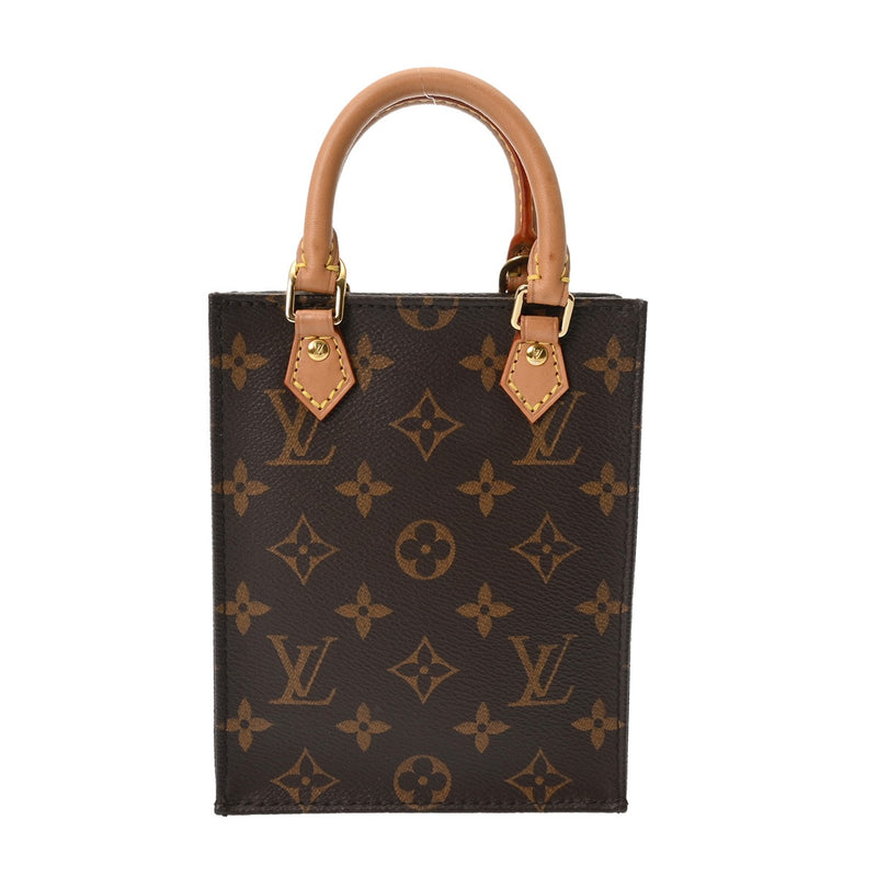 LOUIS VUITTON ルイヴィトン モノグラム プティット サックプラ 旧型 2WAY ブラウン M69442 レディース モノグラムキャンバス ハンドバッグ ABランク 中古 銀蔵