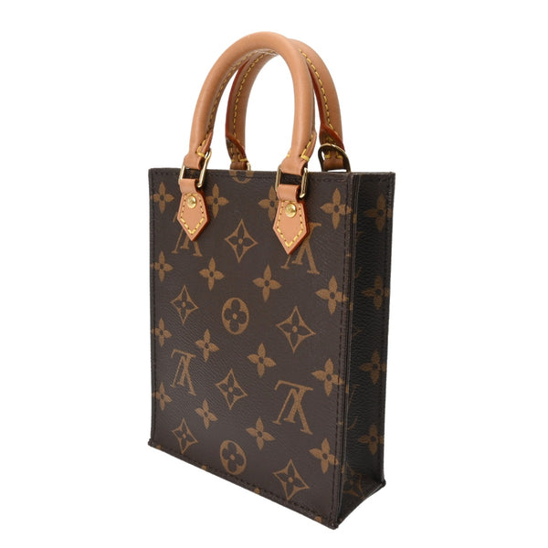 LOUIS VUITTON ルイヴィトン モノグラム プティット サックプラ 旧型 2WAY ブラウン M69442 レディース モノグラムキャンバス ハンドバッグ ABランク 中古 銀蔵