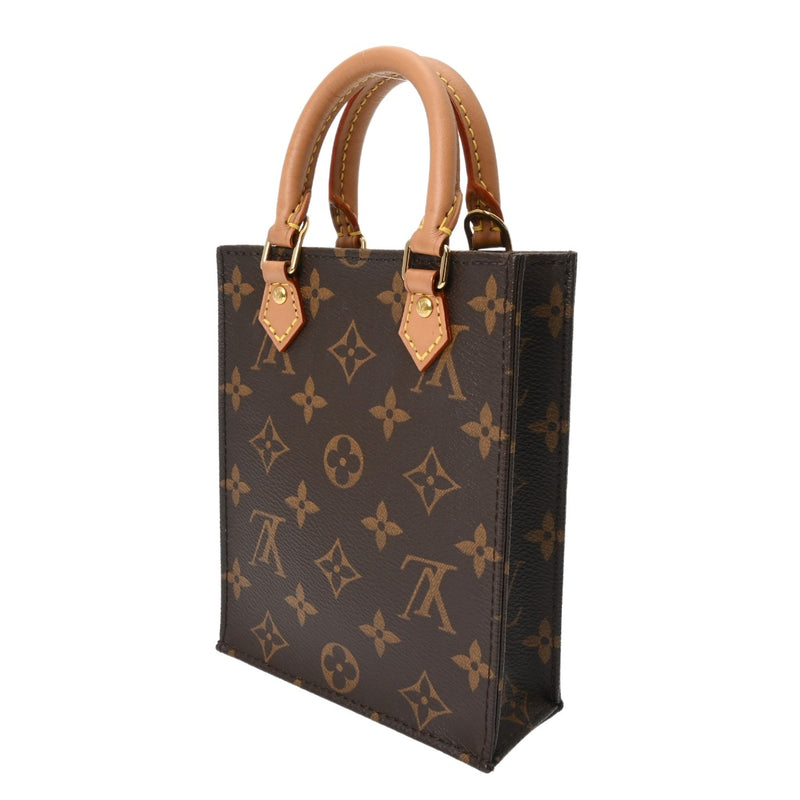 LOUIS VUITTON ルイヴィトン モノグラム プティット サックプラ 旧型 2WAY ブラウン M69442 レディース モノグラムキャンバス ハンドバッグ ABランク 中古 銀蔵