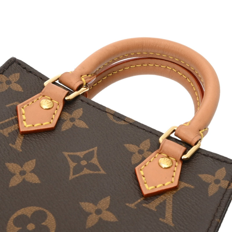 LOUIS VUITTON ルイヴィトン モノグラム プティット サックプラ 旧型 2WAY ブラウン M69442 レディース モノグラムキャンバス ハンドバッグ ABランク 中古 銀蔵