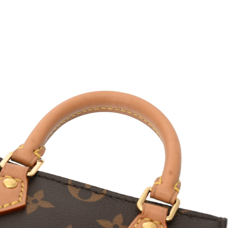 LOUIS VUITTON ルイヴィトン モノグラム プティット サックプラ 旧型 2WAY ブラウン M69442 レディース モノグラムキャンバス ハンドバッグ ABランク 中古 銀蔵