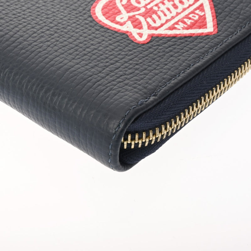 LOUIS VUITTON ルイヴィトン モノグラムデニム ジッピーヴェルティカル NIGO LV made ネイビー M81107 ユニセックス デニム 長財布 ABランク 中古 銀蔵
