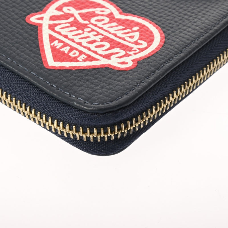 LOUIS VUITTON ルイヴィトン モノグラムデニム ジッピーヴェルティカル NIGO LV made ネイビー M81107 ユニセックス デニム 長財布 ABランク 中古 銀蔵