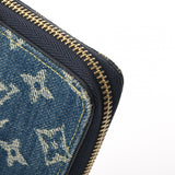 LOUIS VUITTON ルイヴィトン モノグラムデニム ジッピーヴェルティカル NIGO LV made ネイビー M81107 ユニセックス デニム 長財布 ABランク 中古 銀蔵