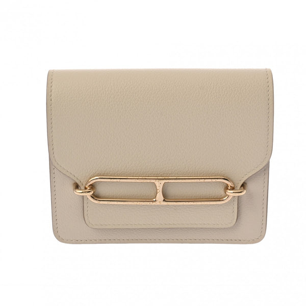 HERMES エルメス ロウリス スリム ベトン U刻印(2022年頃) レディース エバーカラー 二つ折り財布 ABランク 中古 銀蔵