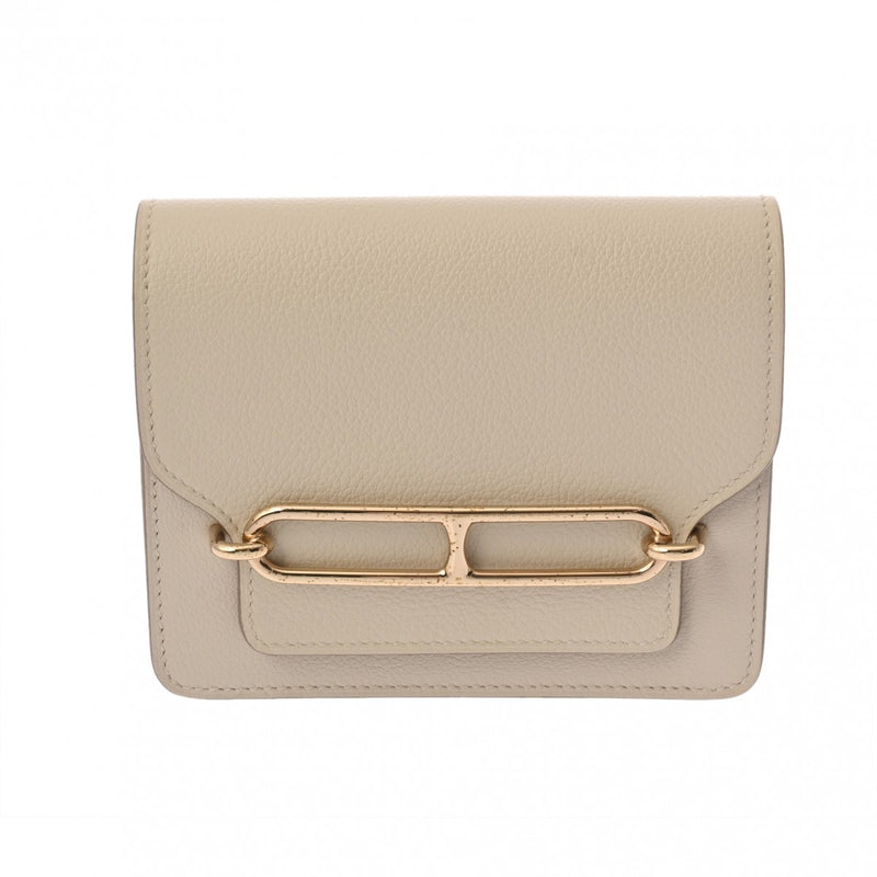 HERMES エルメス ロウリス スリム ベトン U刻印(2022年頃) レディース エバーカラー 二つ折り財布 ABランク 中古 銀蔵